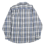 RIDGECUT Mens Blue Grey White Checked Shirt 2XL Cotton Long Sleeve Casual