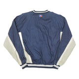 RUSSELL ATHLETIC Mens Navy Blue & Beige Basketball Sports Jacket XL Polyester