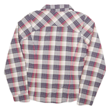 COLUMBIA Womens Purple & Pink Plaid Shirt M Long Sleeve Button Closure