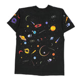 Single Stitch Space Theme Fruit Of The Loom Graphic T-Shirt - Medium Multicoloured Cotton