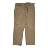 Wrangler Double Knee Carpenter Trousers - 36W 32L Beige Cotton