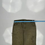 Dickies Carpenter Trousers - 35W 30L Green Cotton