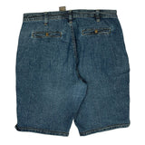 Hip Hop Crest Jeans Cargo Shorts - 36″ Waist Blue Cotton