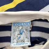 Made In USA Lands End Striped Rugby Shirt - XL Multicoloured Cotton
