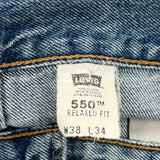 Levis 550 Jeans - 37W 34L Light Wash Cotton