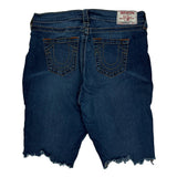 True Religion Denim Shorts - 31W UK 10 Blue Cotton Blend