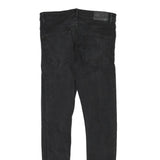 FSBN Mens Slim Black Jeans Denim Medium W32 L32 Stretch Cotton Blend Zip