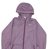 NIKE Womens Purple Jacket S Polyester Blend Lightweight Hooded Zip Sportswear