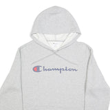 CHAMPION Mens Grey Pullover Hoodie XL Cotton Blend Casual Sportswear Sweatshirt