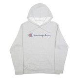CHAMPION Mens Grey Pullover Hoodie XL Cotton Blend Casual Sportswear Sweatshirt