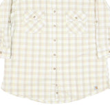 CARHARTT Womens Beige & Cream Checked Shirt XL Cotton Blend Button Up Casual