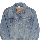 LEVI'S Womens Blue Denim Jacket XS Cotton Blend Button Closure Classic
