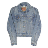 LEVI'S Womens Blue Denim Jacket XS Cotton Blend Button Closure Classic