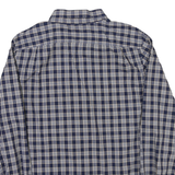 NAUTICA Mens Blue & Cream Check Button-Down Shirt L Classic Cotton Blend Casual