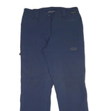 JACK WOLFSKIN Womens Polyester Blend Navy Blue Regular Fit Straight Leg Trousers