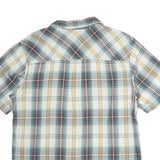 THE NORTH FACE Mens Blue White & Yellow Check Shirt M Cotton Casual Short Sleeve
