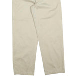NAUTICA Mens Relaxed Beige Cotton Blend Trousers W30 L32 Zip Classic Straight