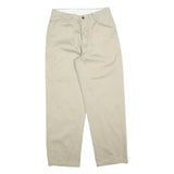 NAUTICA Mens Relaxed Beige Cotton Blend Trousers W30 L32 Zip Classic Straight