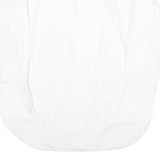 Mens White Cotton Blend Shirt Long Sleeve Button Up L Classic Formal Casual