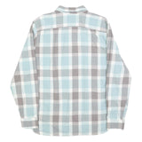 LEVI'S Mens Blue & Grey Check Shirt L Cotton Blend Long Sleeve Casual