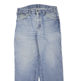 DICKIES Mens Regular Fit Light Blue Denim Jeans W32 L28 Workwear Zip Closure