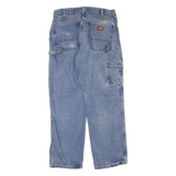 DICKIES Mens Regular Fit Light Blue Denim Jeans W32 L28 Workwear Zip Closure
