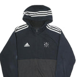 ADIDAS Mens Navy & Dark Grey Casual Zip Up Hoodie M Cotton