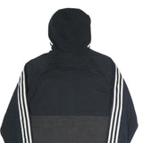 ADIDAS Mens Navy & Dark Grey Casual Zip Up Hoodie M Cotton