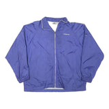 REEBOK Mens Blue Lightweight Jacket L Polyester Blend Plain Zip Up Sportswear