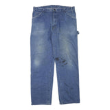 DICKIES Mens Jeans Blue Regular Straight Denim Medium W38 L30 Workwear Zip
