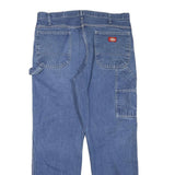 DICKIES Mens Jeans Blue Regular Straight Denim Medium W38 L30 Workwear Zip