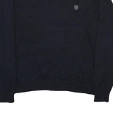 CHAPS Mens Navy Blue Plain Cotton Blend Jumper Crew Neck Basic Knit XL Classic