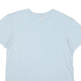 POLO RALPH LAUREN Mens Light Blue L Short Sleeve Crew Neck Plain Cotton Blend