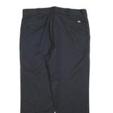 DICKIES Mens Cotton Blend Black Relaxed Straight Trousers W40 L30 Workwear