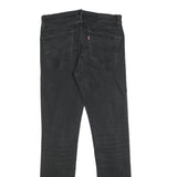 LEVI'S 511 Big E Mens Slim Black Denim Raw W32 L34 Classic Zip Jeans