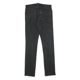 LEVI'S 511 Big E Mens Slim Black Denim Raw W32 L34 Classic Zip Jeans