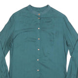 DIESEL Womens Blue Shirt S Cotton Blend Casual Long Sleeve Button Down