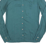 DIESEL Womens Blue Shirt S Cotton Blend Casual Long Sleeve Button Down