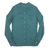 DIESEL Womens Blue Shirt S Cotton Blend Casual Long Sleeve Button Down