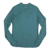 DIESEL Womens Blue Shirt S Cotton Blend Casual Long Sleeve Button Down