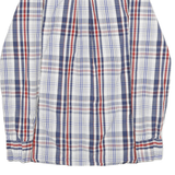 TOMMY HILFIGER Mens Blue & Red Check Shirt M Button-Down Collar Long Sleeve
