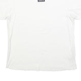 ADIDAS Womens White Graphic T-Shirt UK 18 Short Sleeve Crew Neck Logo Casual