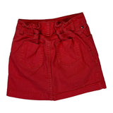 Age 7 Tommy Hilfiger Mini Skirt - Small Red Cotton