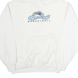 JERZEES Mens White San Jose Cagers Basketball Hoodie L Cotton Pullover Casual