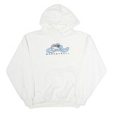 JERZEES Mens White San Jose Cagers Basketball Hoodie L Cotton Pullover Casual