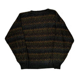 Unbranded Striped Sweater - Large Brown Acrylic