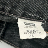 Levis Denim Shorts - 38W 10L Black Cotton