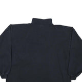 TAYLOR Womens Navy Blue Cat Embroidered 1/4 Zip M Sweatshirt Casual Cotton Blend