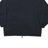 TAYLOR Womens Navy Blue Cat Embroidered 1/4 Zip M Sweatshirt Casual Cotton Blend