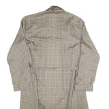 TOOTAL Mens Beige & Blue Printed Drawstring Jacket L Polyester Geometric Pattern